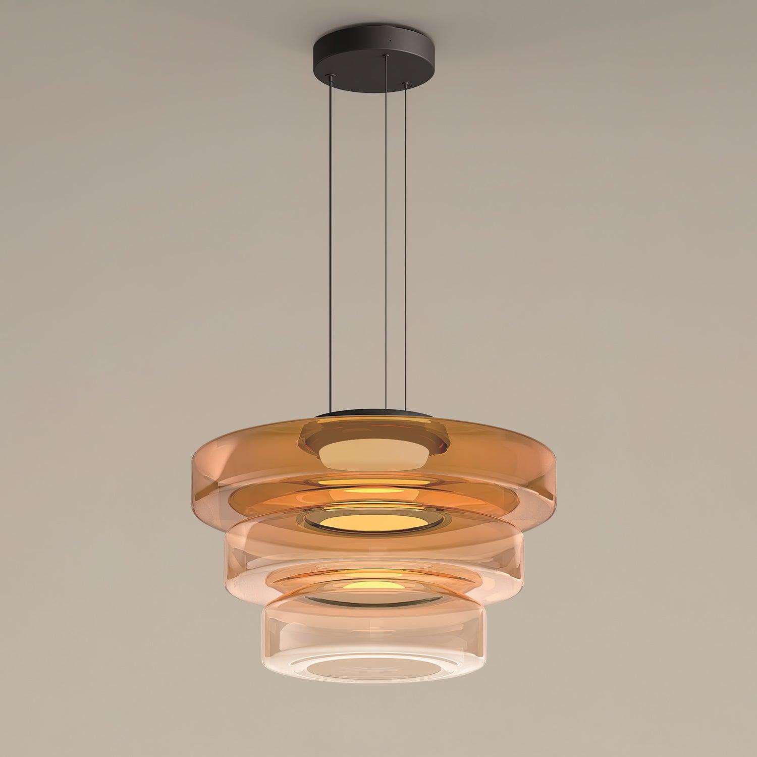 Levels Series Pendant Light, Mouth-Blown Glass LED