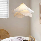 Ethereal Bloom plug-in pendant light viewed from below, pleated layers radiating outward