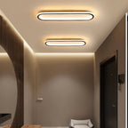 36-Inch Linear Metal Ceiling Light, Matte LED Hallway Fixture