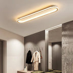 36-Inch Linear Metal Ceiling Light, Matte LED Hallway Fixture