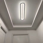 36-Inch Linear Metal Ceiling Light, Matte LED Hallway Fixture