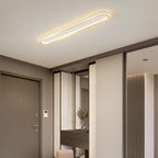 36-Inch Linear Metal Ceiling Light, Matte LED Hallway Fixture