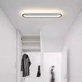 36-Inch Linear Metal Ceiling Light, Matte LED Hallway Fixture