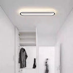 36-Inch Linear Metal Ceiling Light, Matte LED Hallway Fixture