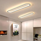 36-Inch Linear Metal Ceiling Light, Matte LED Hallway Fixture