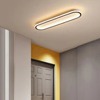 36-Inch Linear Metal Ceiling Light, Matte LED Hallway Fixture