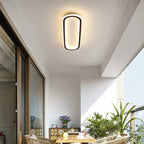 36-Inch Linear Metal Ceiling Light, Matte LED Hallway Fixture
