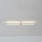 24-Inch LED Ceiling Light, Linear Metal Frame, Flush-Mount Fixture