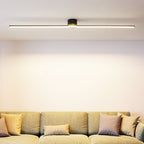 24-Inch LED Ceiling Light, Linear Metal Frame, Flush-Mount Fixture