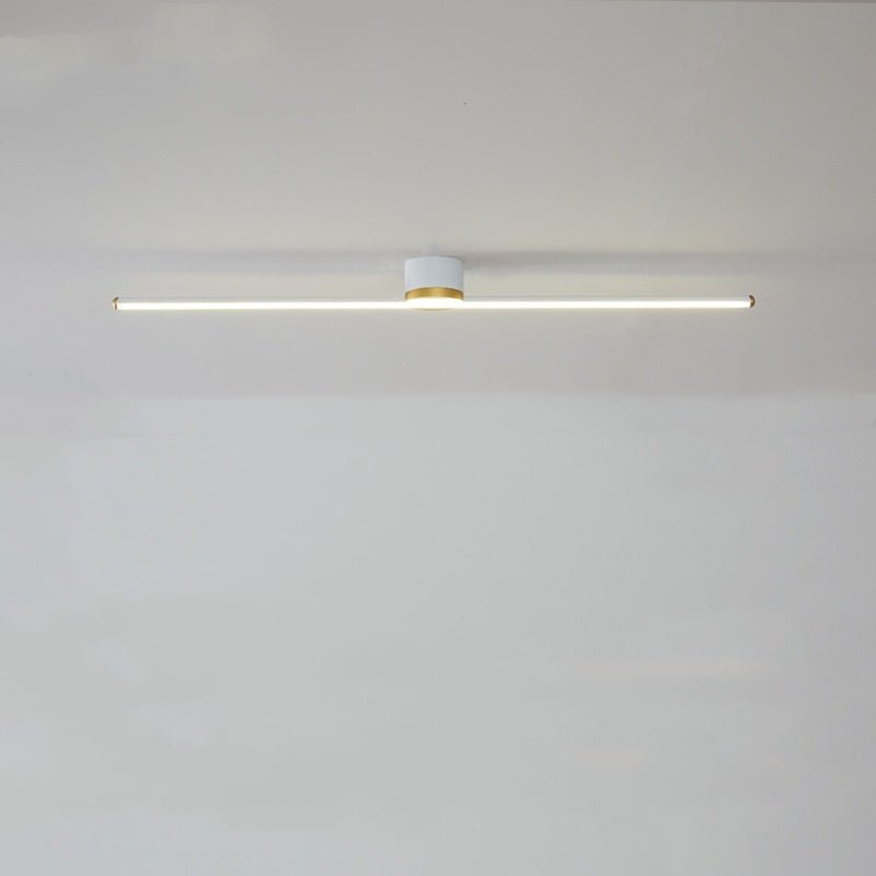 24-Inch LED Ceiling Light, Linear Metal Frame, Flush-Mount Fixture