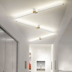 24-Inch LED Ceiling Light, Linear Metal Frame, Flush-Mount Fixture