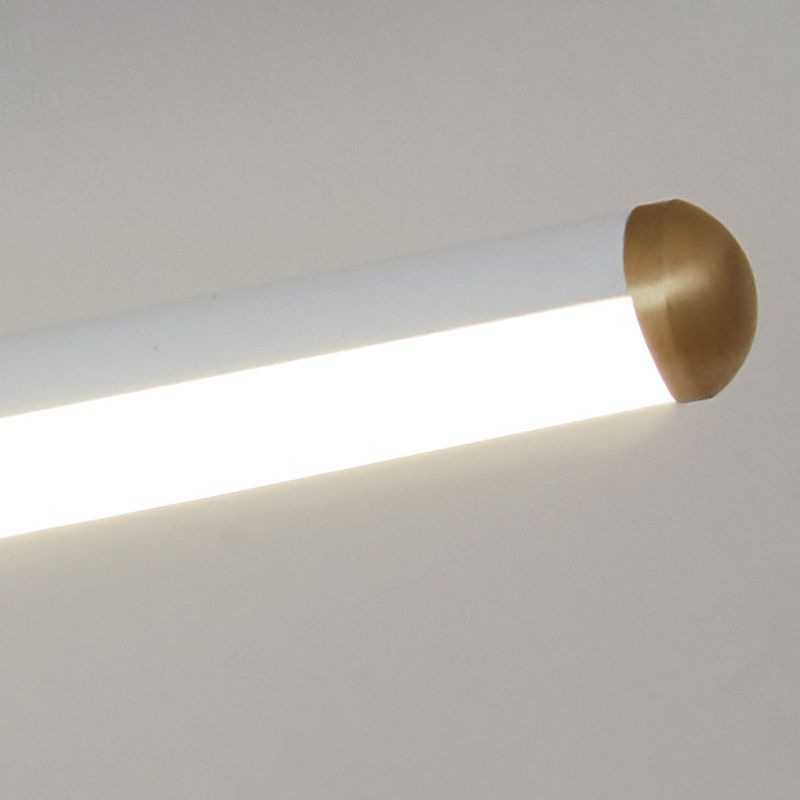 24-Inch LED Ceiling Light, Linear Metal Frame, Flush-Mount Fixture