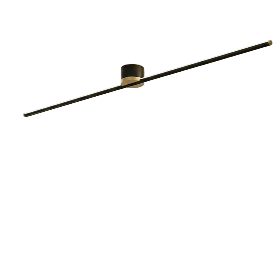 24-Inch LED Ceiling Light, Linear Metal Frame, Flush-Mount Fixture