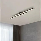12-Inch Linear Ceiling Light, Semi-Flush Metal Fixture, Modern Design