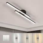 12-Inch Linear Ceiling Light, Semi-Flush Metal Fixture, Modern Design