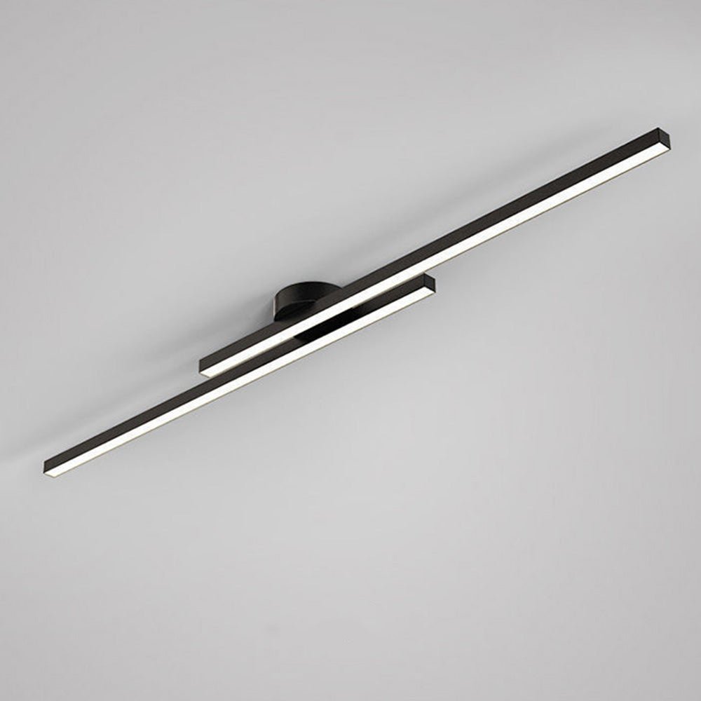 12-Inch Linear Ceiling Light, Semi-Flush Metal Fixture, Modern Design