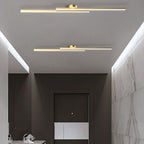 12-Inch Linear Ceiling Light, Semi-Flush Metal Fixture, Modern Design