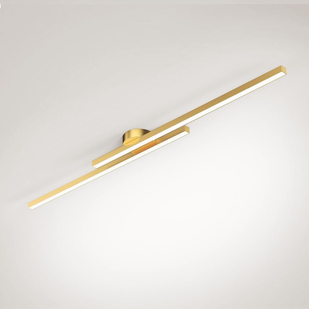 12-Inch Linear Ceiling Light, Semi-Flush Metal Fixture, Modern Design