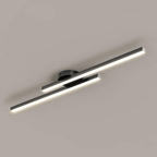 12-Inch Linear Ceiling Light, Semi-Flush Metal Fixture, Modern Design