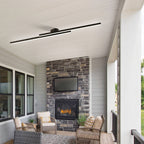 12-Inch Linear Ceiling Light, Semi-Flush Metal Fixture, Modern Design