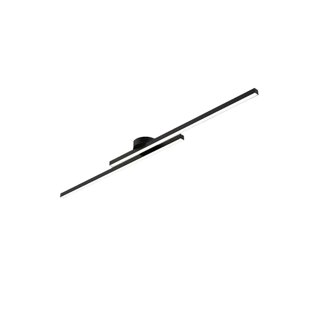 12-Inch Linear Ceiling Light, Semi-Flush Metal Fixture, Modern Design