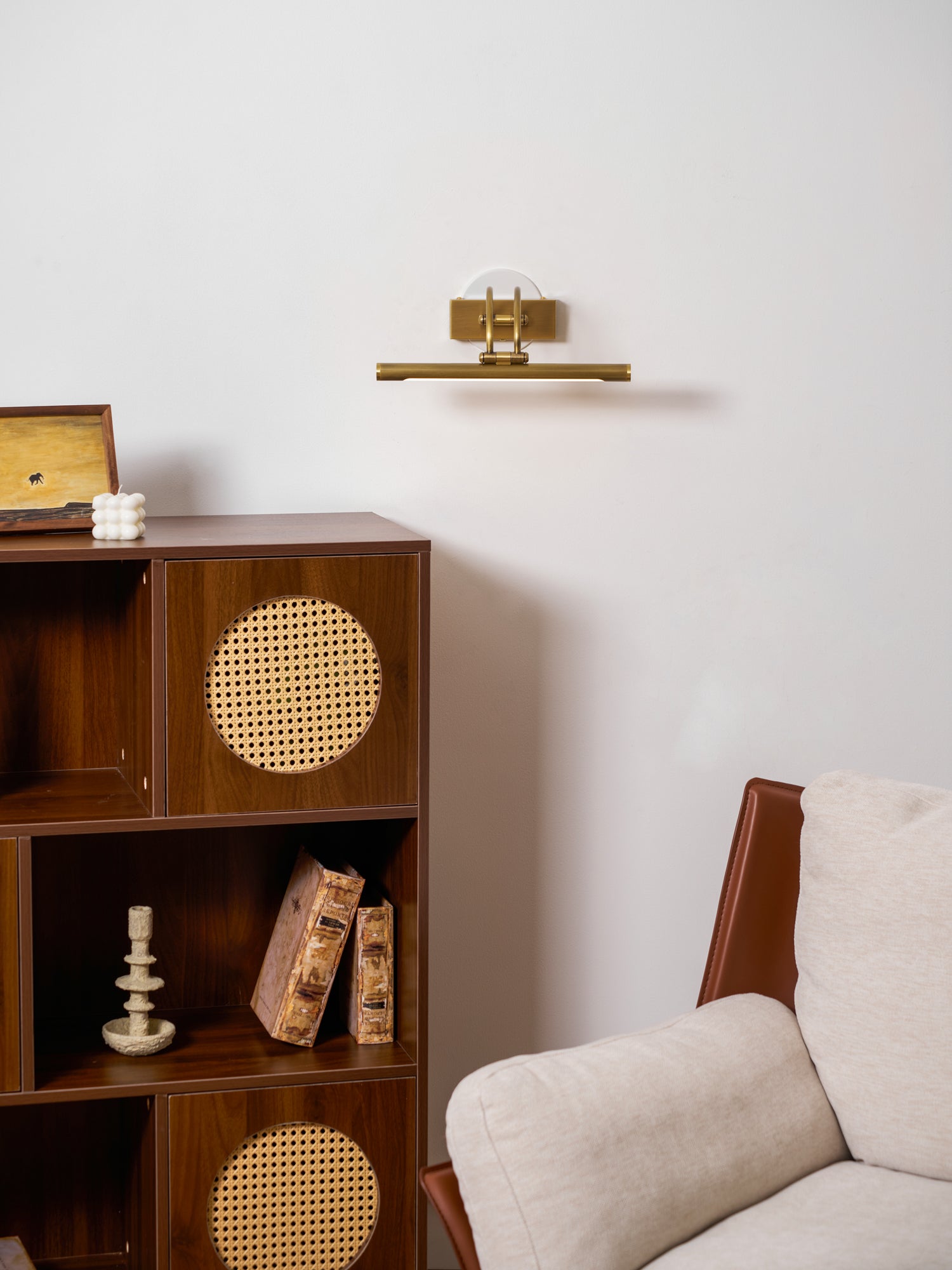Dark bronze vanity light shown close to reveal its finish
