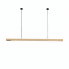 36-Inch Wood Beam Pendant Light, Modern Linear Ceiling Fixture