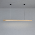 36-Inch Wood Beam Pendant Light, Modern Linear Ceiling Fixture
