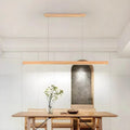 36-Inch Wood Beam Pendant Light, Modern Linear Ceiling Fixture