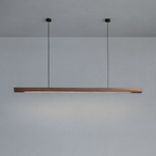 36-Inch Wood Beam Pendant Light, Modern Linear Ceiling Fixture
