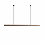 36-Inch Wood Beam Pendant Light, Modern Linear Ceiling Fixture