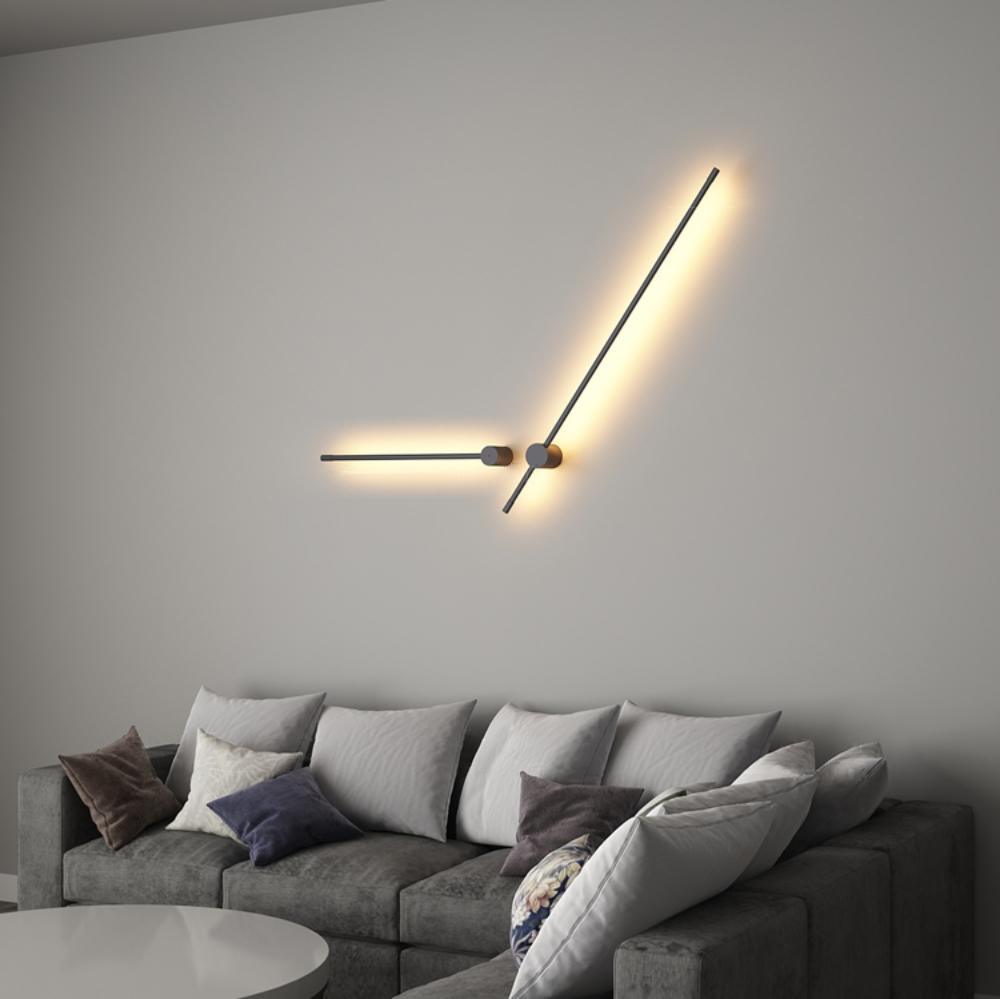 Slim LED tube mounted on the ceiling as a flush accent light