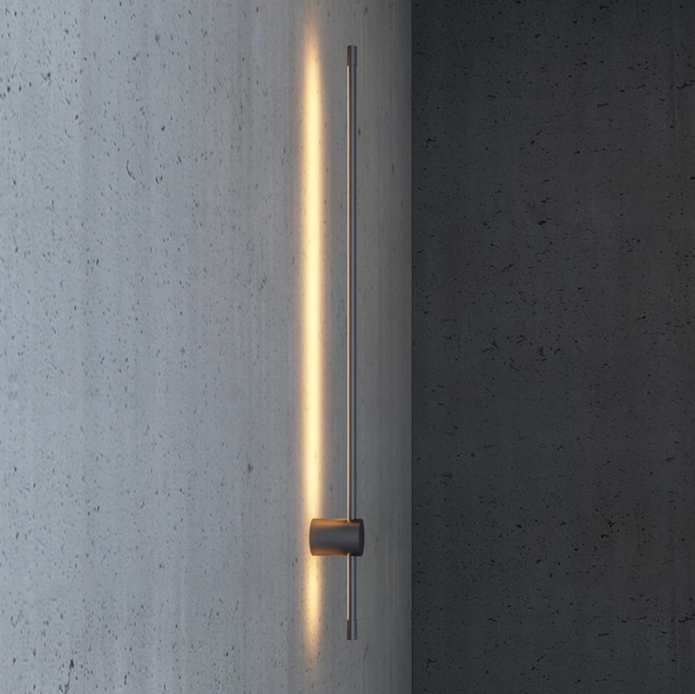Ultra-slim LED tube light mounted flush on the ceiling
