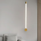 Copper linear LED wall sconce with a warm lived-in glow
