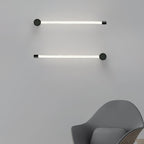 Copper vertical wall sconce with clear acrylic LED tube