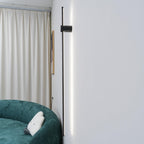 Linear LED wall light glowing soft even light on a wall