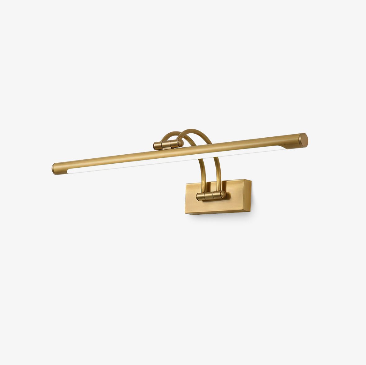Dark bronze vanity wall light casting an even wash across a reflection