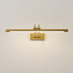 Slim vanity wall light washing even light over a wide mirror