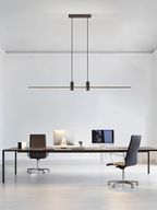 Linear bar pendant light shown on a clean studio background