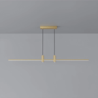 Linear bar pendant light with even integrated LED glow