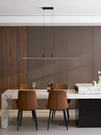 Linear bar pendant light detail of the slim lit channel