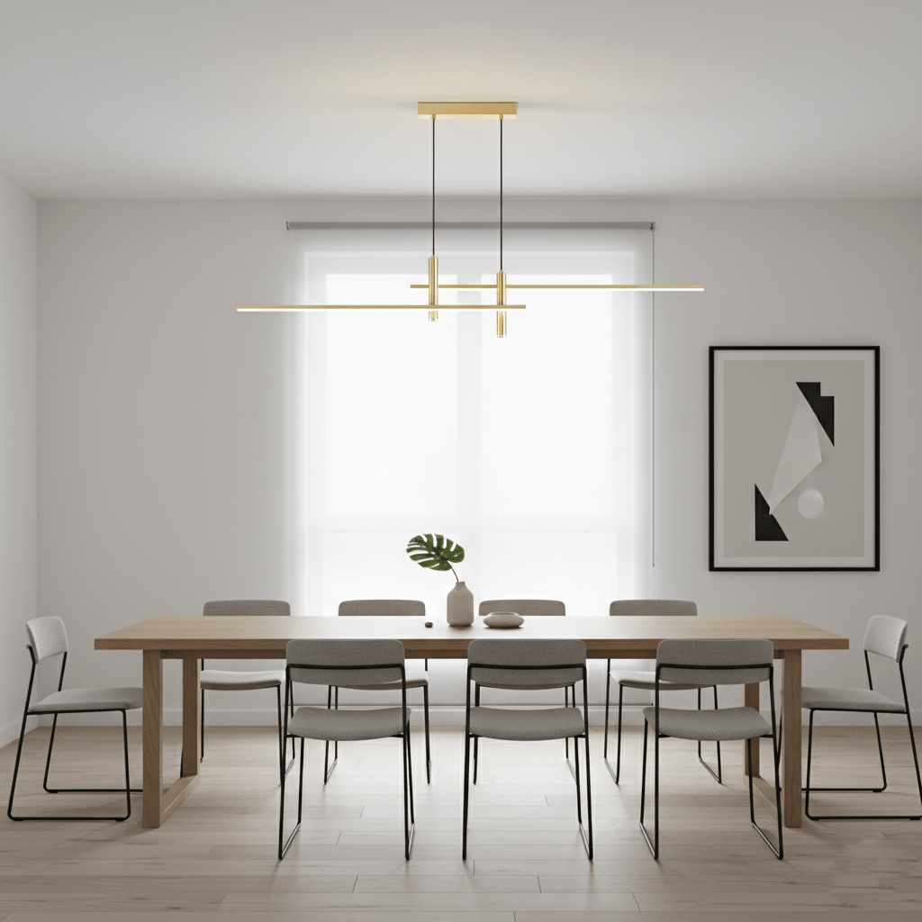 Linear pendant light canopy and cable mounting detail