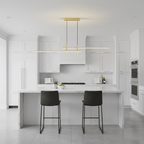 Linear LED pendant light close detail of the diffuser shade
