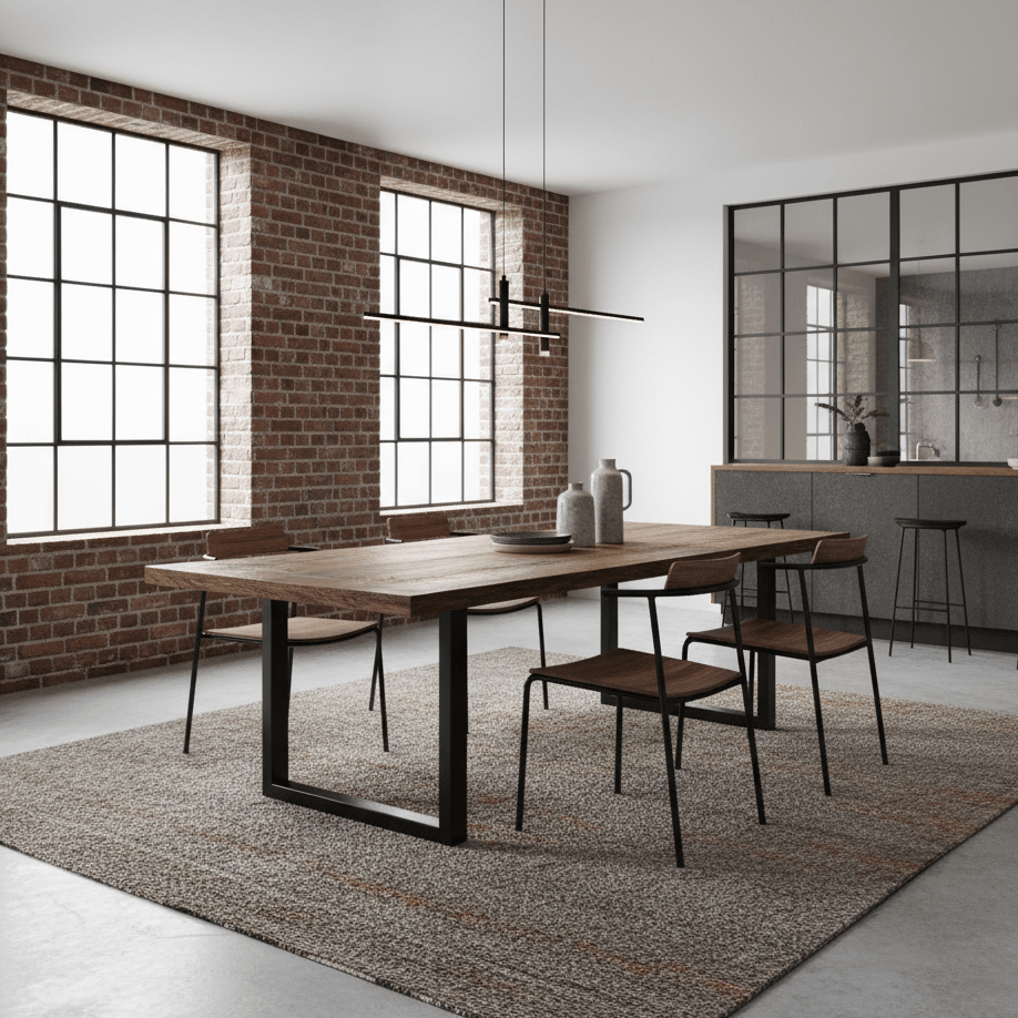 Linear pendant light with white shade on a neutral backdrop