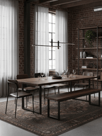 Linear pendant light suspended fixture with slim profile
