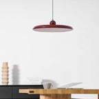 Lola Pendant Light, Round Disc, White Shade, Integrated LED, Dimmable