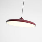 Lola Pendant Light, Round Disc, White Shade, Integrated LED, Dimmable