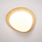 Loftlampe, Pebble valnøddetræsfiner, slank indbygget montering, integreret LED