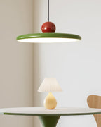Round disc pendant light detail of the slim disc edge