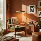 Disc pendant light showing the inline cord and switch